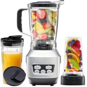 Countertop Blender 1.5L, Multi-functional Cooking Portable, Milkshake Machine (Option: Silver) Countertop Blender 1.5L, Multi-functional Cooking Portable, Milkshake Machine (Option: Silver)